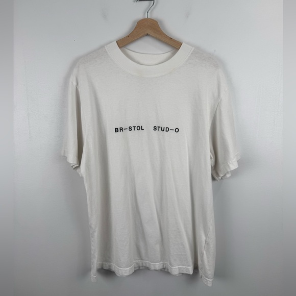 Bristol Studio Men White T Shirt Size Medium - Picture 1 of 10